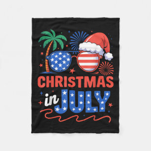 Weihnachten im Juli Summer Beach Hawaii Santa Usa Fleecedecke