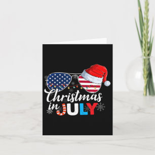 Weihnachten im Juli Sungles American Flag 4. Juli Karte