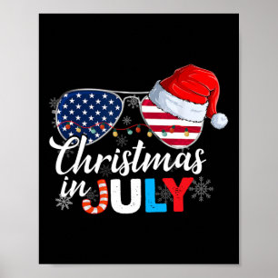 Weihnachten im Juli Sungles American Flag 4. Juli Poster