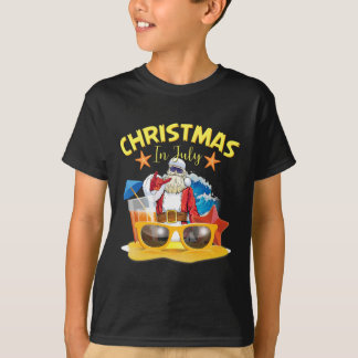 Weihnachten im Juli Sungles Lustiger Santa Sommerf T-Shirt