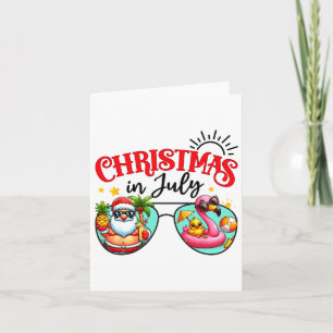 Weihnachten im Juli Sungles Santa Flamingo Sommer Karte