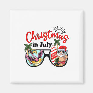 Weihnachten im Juli Sungles Santa Flamingo Sommer  Magnet