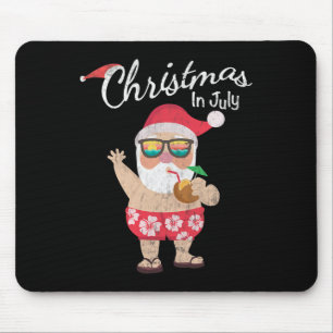 Weihnachten im Juli T-Shirt Lustiger Santa Sommer Mousepad