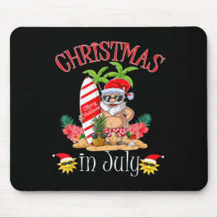 Weihnachten im Juli T-Shirt Lustiger Santa Sommer Mousepad