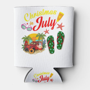 Weihnachten im Juli T Shirt Sommerstrand Urlaub Dosenkühler