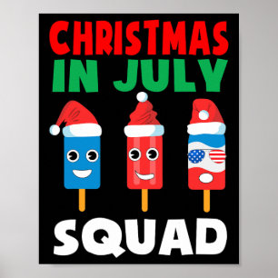 Weihnachten im Juli-Team Crew Süße Eis am Stiel in Poster