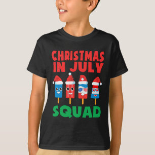 Weihnachten im Juli-Team Eis-Pop-Besatzung Santa-H T-Shirt