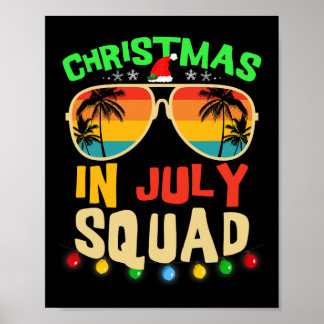 Weihnachten im Juli-Team Lustiger Sommer Xmas Männ Poster