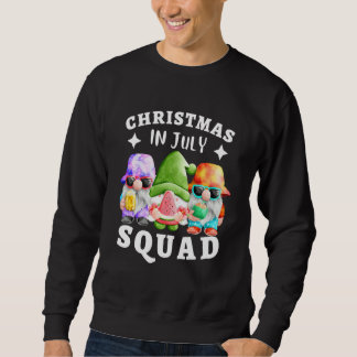 Weihnachten im Juli-Team Santa mit Gnome Sommer  Sweatshirt