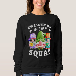 Weihnachten im Juli-Team Santa mit Gnome Sommer  Sweatshirt