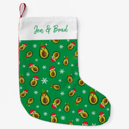 Weihnachten im Juli Tropical Avocados Print Kleiner Weihnachtsstrumpf