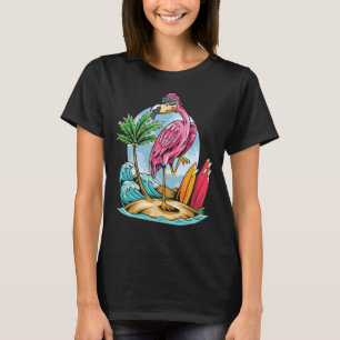Weihnachten im Juli Tropical Flamingo Hawaii Somme T-Shirt