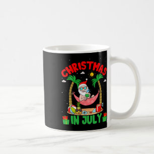 Weihnachten im Juli - Tropischer Santa beim Surfen Kaffeetasse