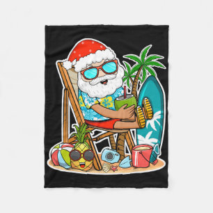 Weihnachten im Juli - Tropischer Weihnachtsmann su Fleecedecke
