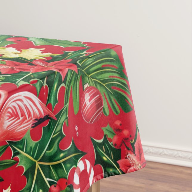 Weihnachten im Juli tropisches Muster Tischdecke (Beispiel)
