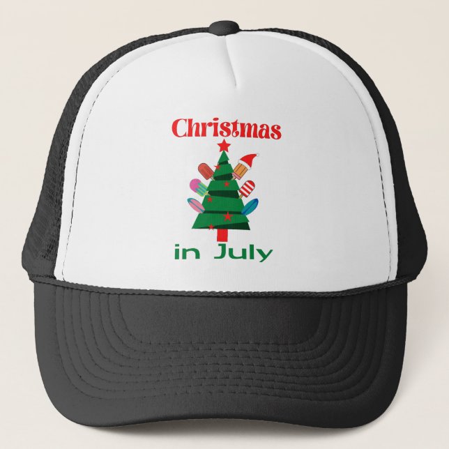 Weihnachten im Juli Truckerkappe (Vorderseite)