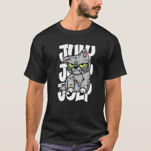 Weihnachten im Juli Verrückte Katze Männer Frauen  T-Shirt
