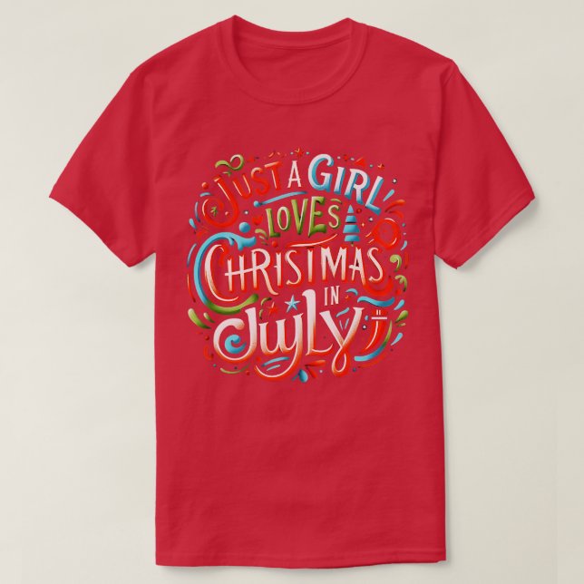 Weihnachten im Juli Vibes Embrabieren den Feierlic T-Shirt (Design vorne)
