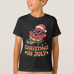 Weihnachten im Juli Wassermelon Bäume Sommer Menne T-Shirt