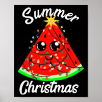 Weihnachten im Juli Wassermelone Obstbaum Tropisch