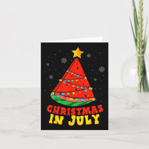 Weihnachten im Juli Wassermelone Tree Sommerurlaub Karte