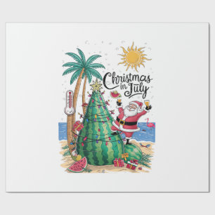 Weihnachten im Juli Wassermelone Xmas Baum Santa S Geschenkpapier