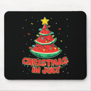 Weihnachten im Juli Wassermelonen Baum Strand Somm Mousepad