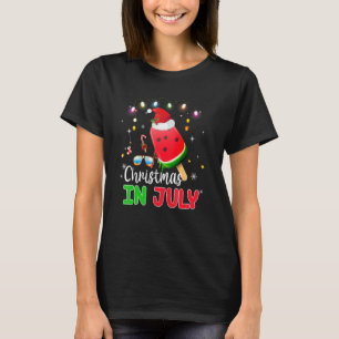 Weihnachten im Juli Wassermelonen-Eispops Spaß Wei T-Shirt