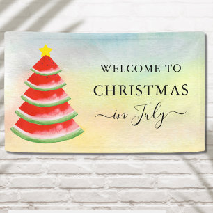 Weihnachten im Juli Wassermelonen-Weihnachtsbaum Banner