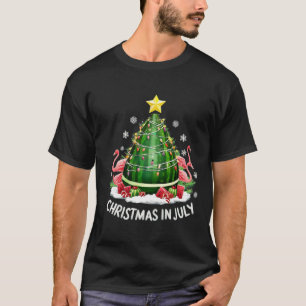 Weihnachten im Juli Wassermelonenbaum Lustiger Fla T-Shirt
