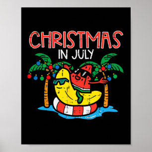 Weihnachten im Juli Watermelon Bynana Boys Girls K Poster