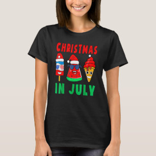 Weihnachten im Juli Watermelon Ice Pop Weihnachten T-Shirt