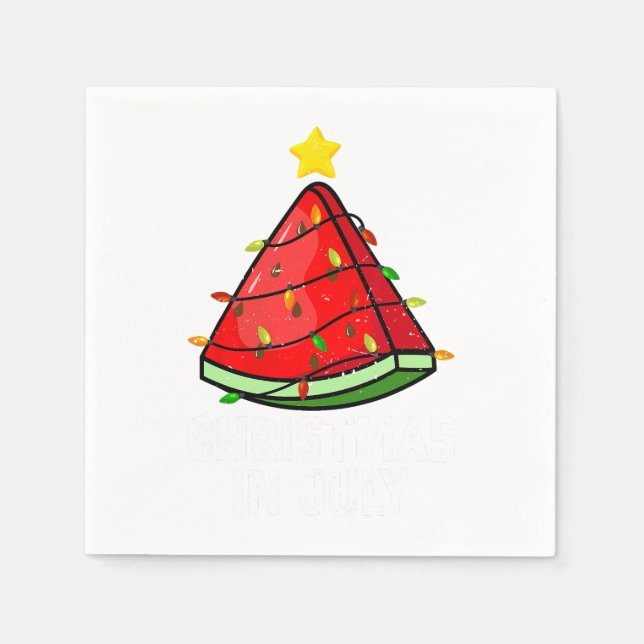 Weihnachten im Juli Watermelon Shirt Summer Beach  Serviette (Vorderseite)