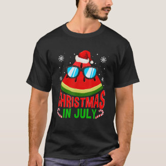 Weihnachten im Juli Watermelon Sonnenbrille Sommer T-Shirt