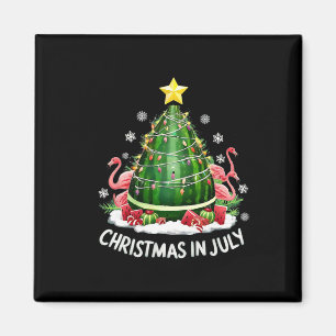 Weihnachten im Juli Watermelon Tree Funny Flamingo Magnet