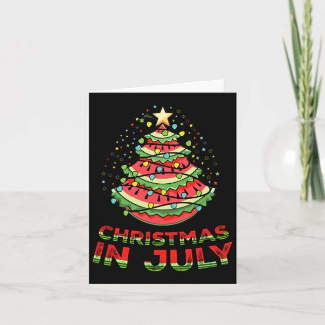 Weihnachten im Juli Watermelon Weihnachten Bäume S Karte (Vorderseite)