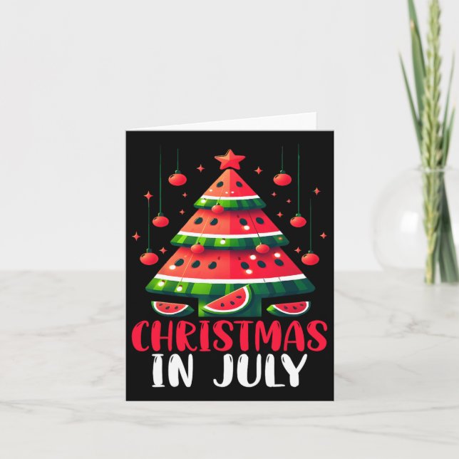 Weihnachten im Juli Watermelon Weihnachten Mägen F Karte (Vorderseite)