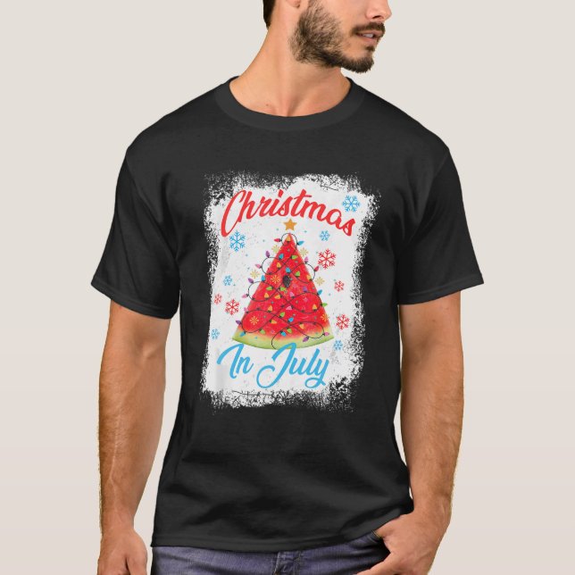 Weihnachten im Juli Watermelon Weihnachten Tree Ma T-Shirt (Vorderseite)