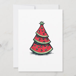 Weihnachten im Juli Watermelon Weihnachtsbaum Dankeskarte