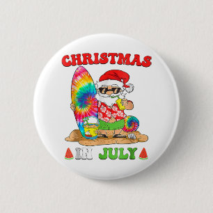 Weihnachten im Juli Weihnachten Gefärbte Krawatte Button