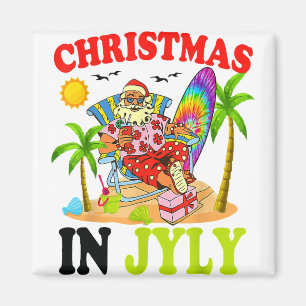 Weihnachten im Juli Weihnachten Gefärbte Krawatte Magnet