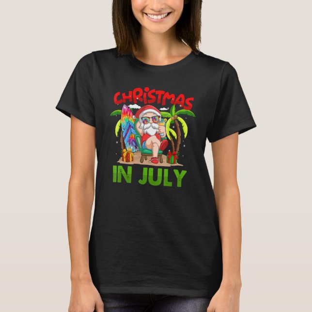 Weihnachten im Juli Weihnachten Gefärbte Krawatte  T-Shirt (Vorderseite)