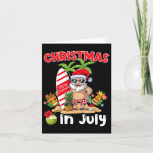 Weihnachten im Juli Weihnachtsfest Sommer Tiki Karte
