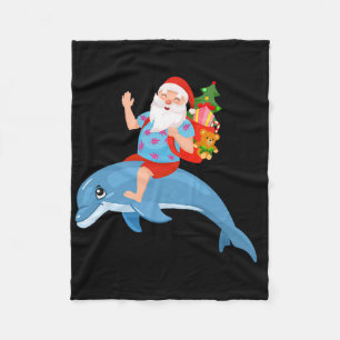 Weihnachten im Juli Weihnachtsmann in Hawaii auf e Fleecedecke