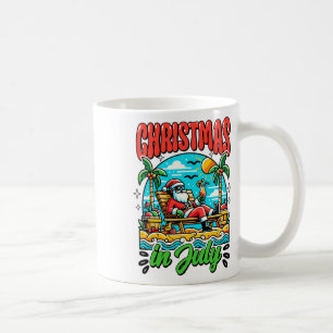 Weihnachten im Juli Weihnachtsmann Sommer Strandpa Kaffeetasse