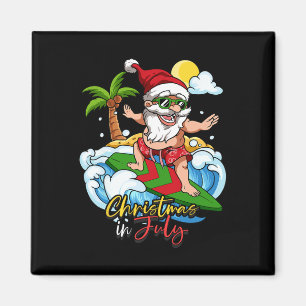 Weihnachten im Juli Weihnachtsmann Surft Sommerurl Magnet