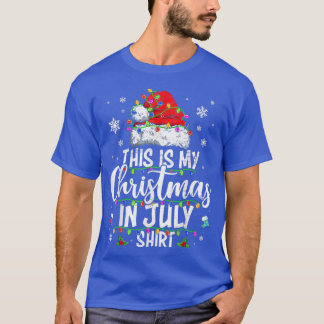 Weihnachten im Juli Weihnachtsmannmütze Sommerstra T-Shirt