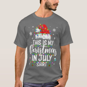 Weihnachten im Juli Weihnachtsmannmütze Sommerstra T-Shirt