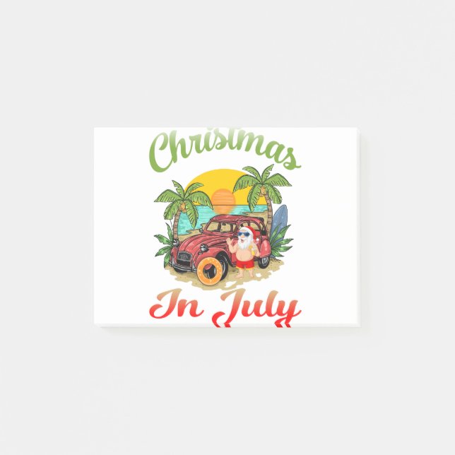 Weihnachten im Juli Weihnachtssommer Post-it Klebezettel (Vorderseite)