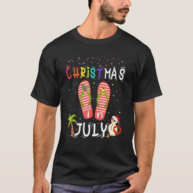 Weihnachten im Juli Weihnachtssommerfest T-Shirt (Vorderseite)